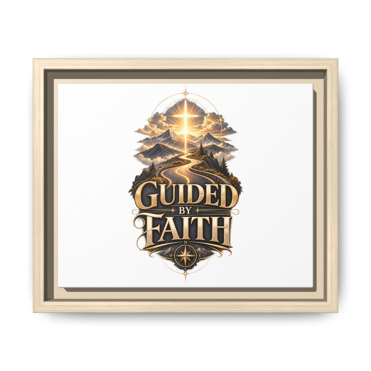 Guided by Faith Framed Matte Canvas — Inspirational Christian Wall Art