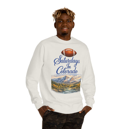 Saturdays in Colorado Sweatshirt — Mountain Football Scenic Crewneck