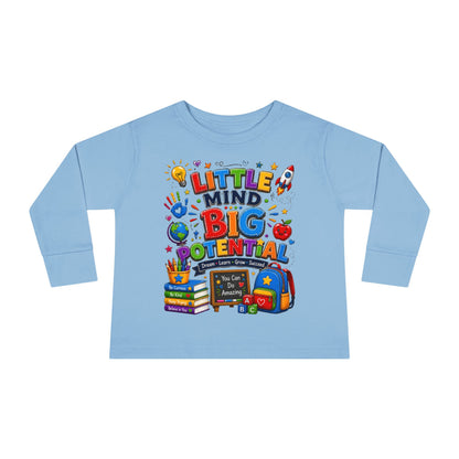 Toddler Tee — "Little Mind Big Potential" Back-to-School Long Sleeve