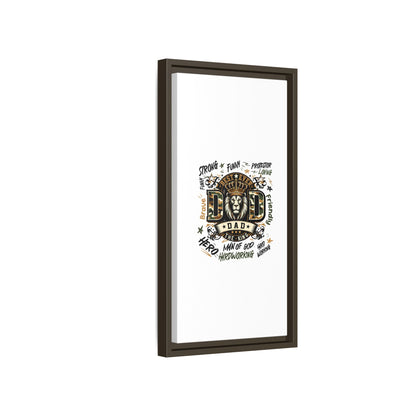 Framed Matte Canvas 'Best Ever DAD' Wall Art – Lion King Design, Father’s Day Gift