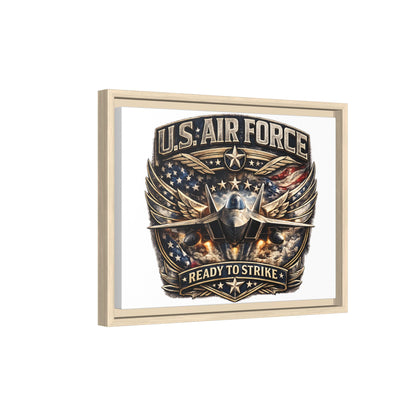 U.S. Air Force Framed Canvas Print – "Ready to Strike" Military Wall Art