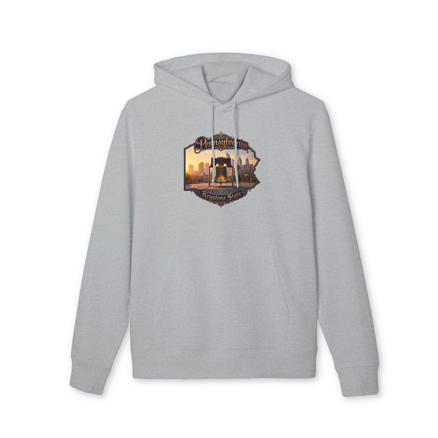 Pennsylvania Keystone State Hoodie — Liberty Bell Skyline Graphic