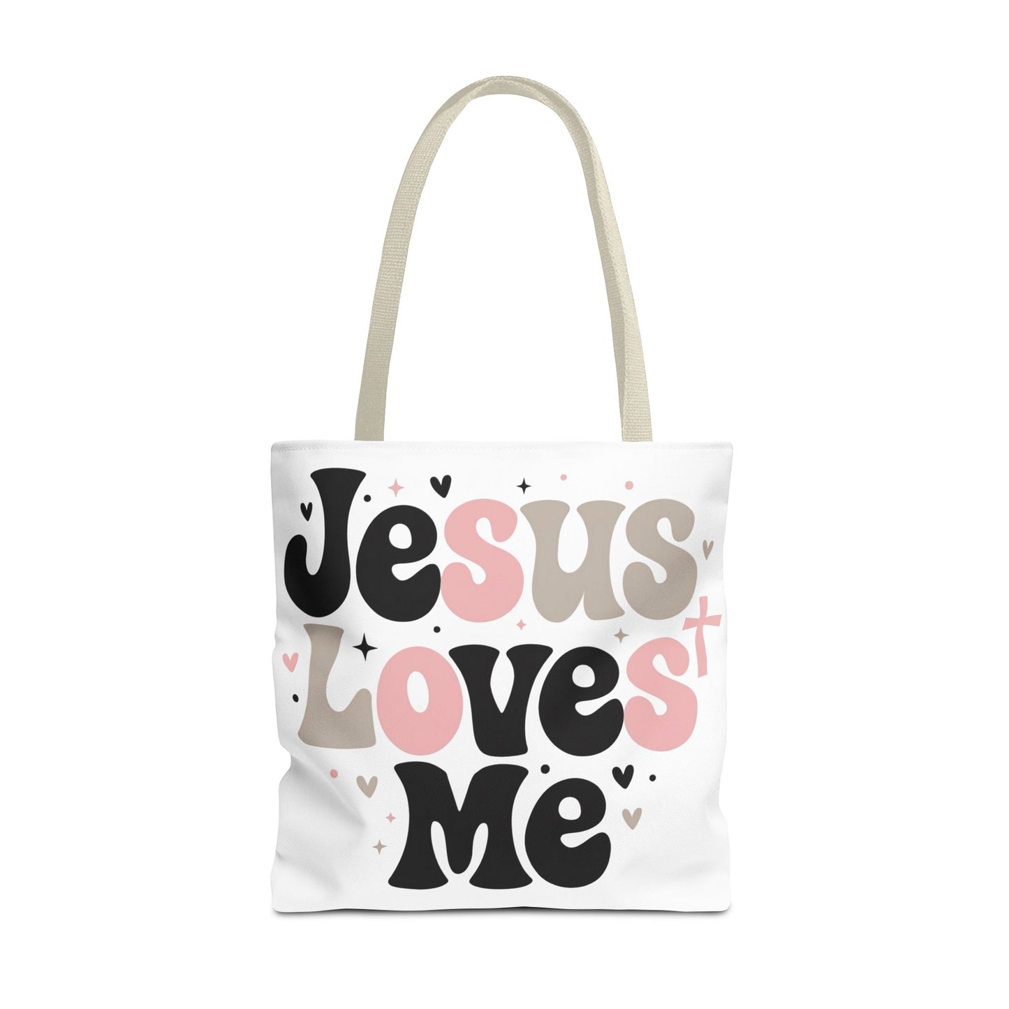 Jesus Loves Me Tote Bag - Faith-Inspired Christian Scripture Canvas Tote