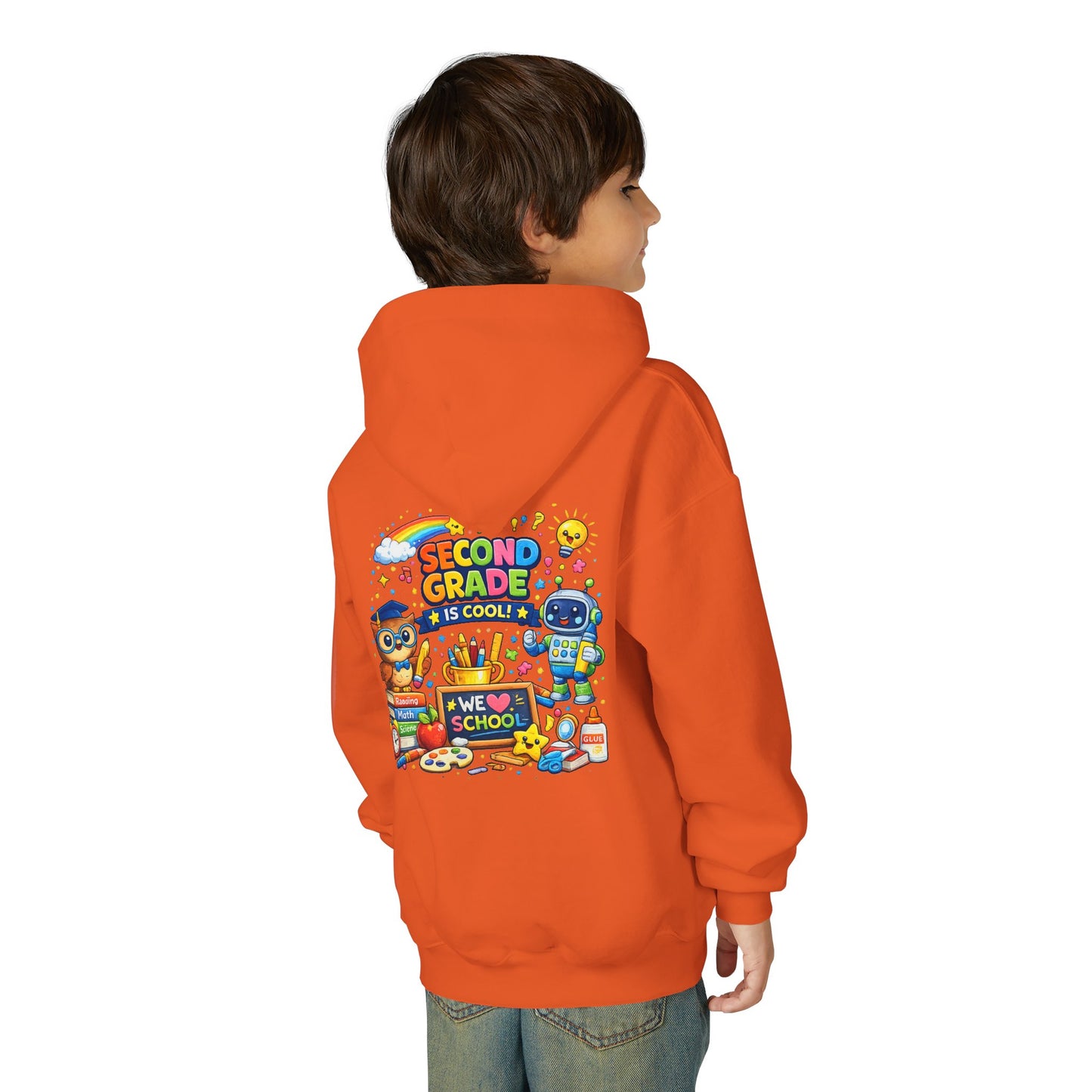 Second Grade Hoodie — 'Second Grade Is Cool' Kids Back-to-School Sweatshirt
