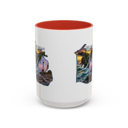 Michigan Lighthouse Coffee Mug — Scenic Great Lakes Accent Mug (11/15oz)
