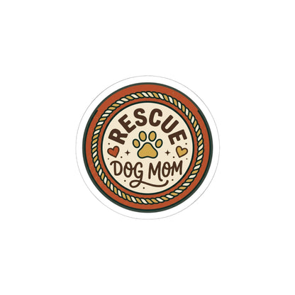 Rescue Dog Mom Sticker | Rescue Pride, Fur Baby Kiss-Cut