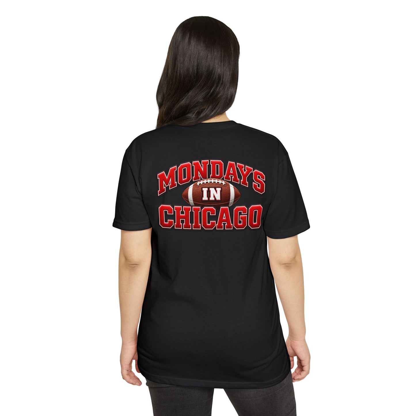 Mondays in Chicago Football T-Shirt