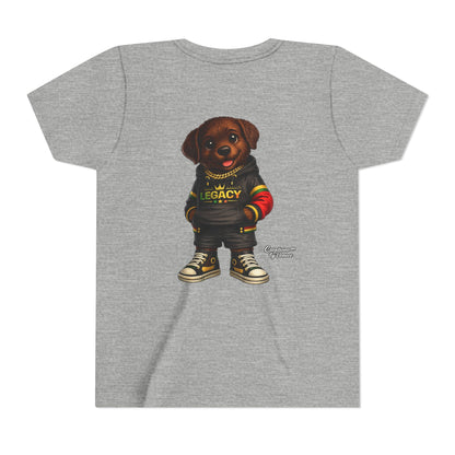 Youth Tee — Cute Rottweiler Puppy in 'Legacy' Hoodie Kids T‑Shirt