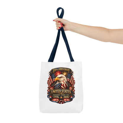 250th Anniversary United States Eagle Tote Bag — 1776–2026 Patriotic Cotton Tote