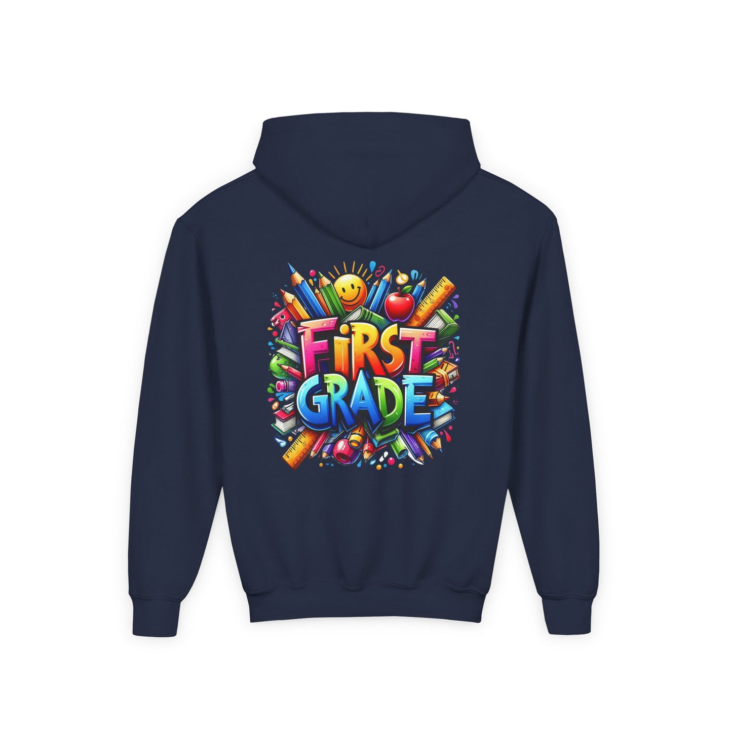 First Grade Kids Hoodie – Colorful Back-to-School Sweatshirt
