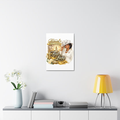 Blessed & Highly Favored First Lady Canvas — Elegant Christian Inspirational Wall Art