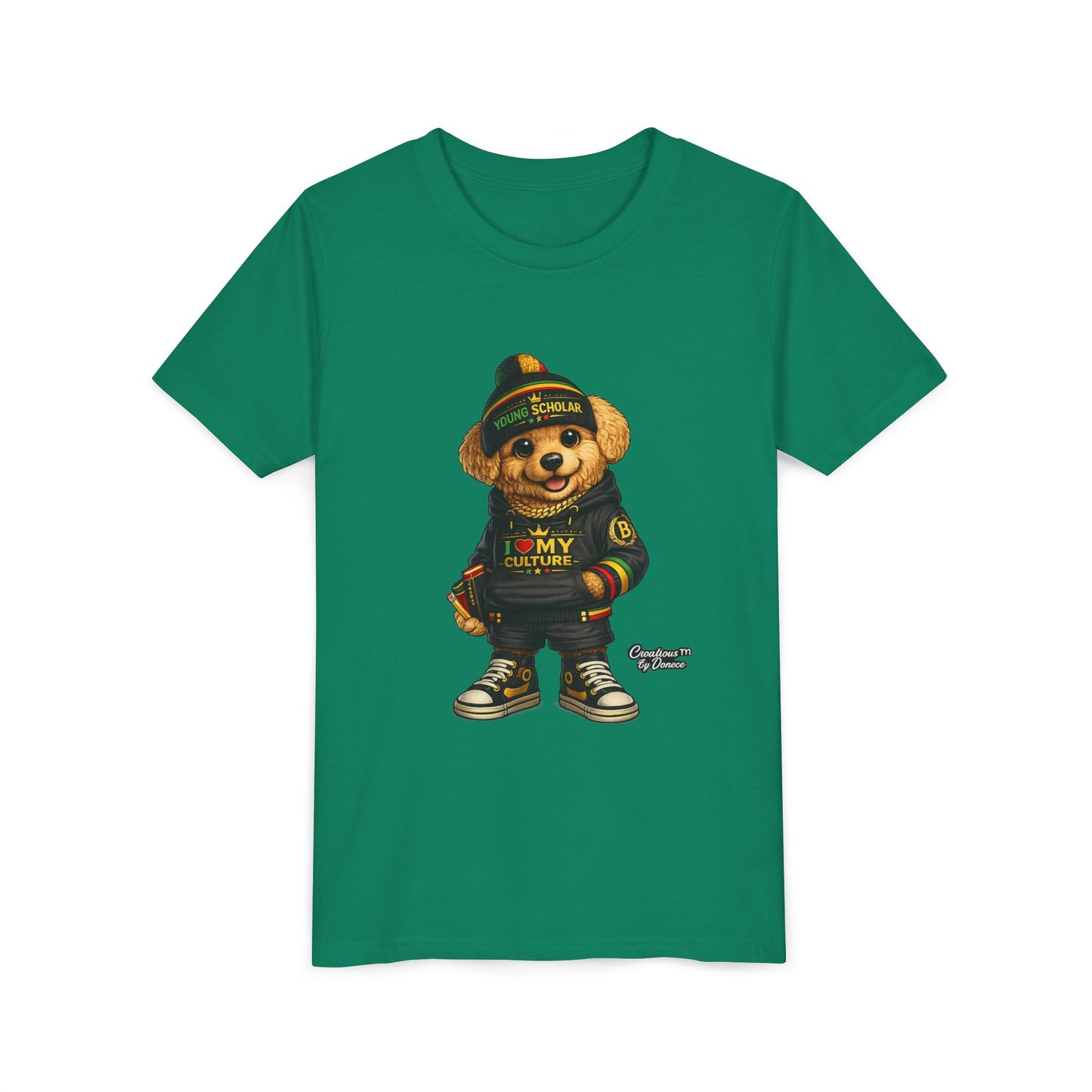 Youth Bear Graphic Tee – "I Love My Culture" Urban Streetwear