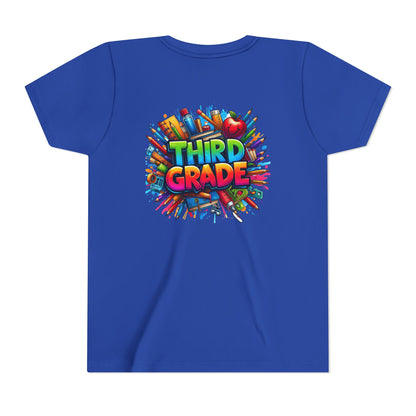 Third Grade Kids' T-Shirt – Colorful School Supplies Back-to-School Tee