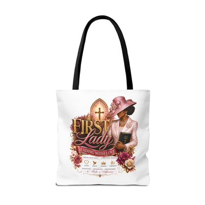 First Lady Tote Bag — Faithful Church Lady Floral Churchgoing Purse