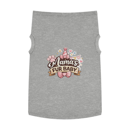 Mama's Fur Baby Pet Tank Top — Cute Paw & Bow Dog Shirt