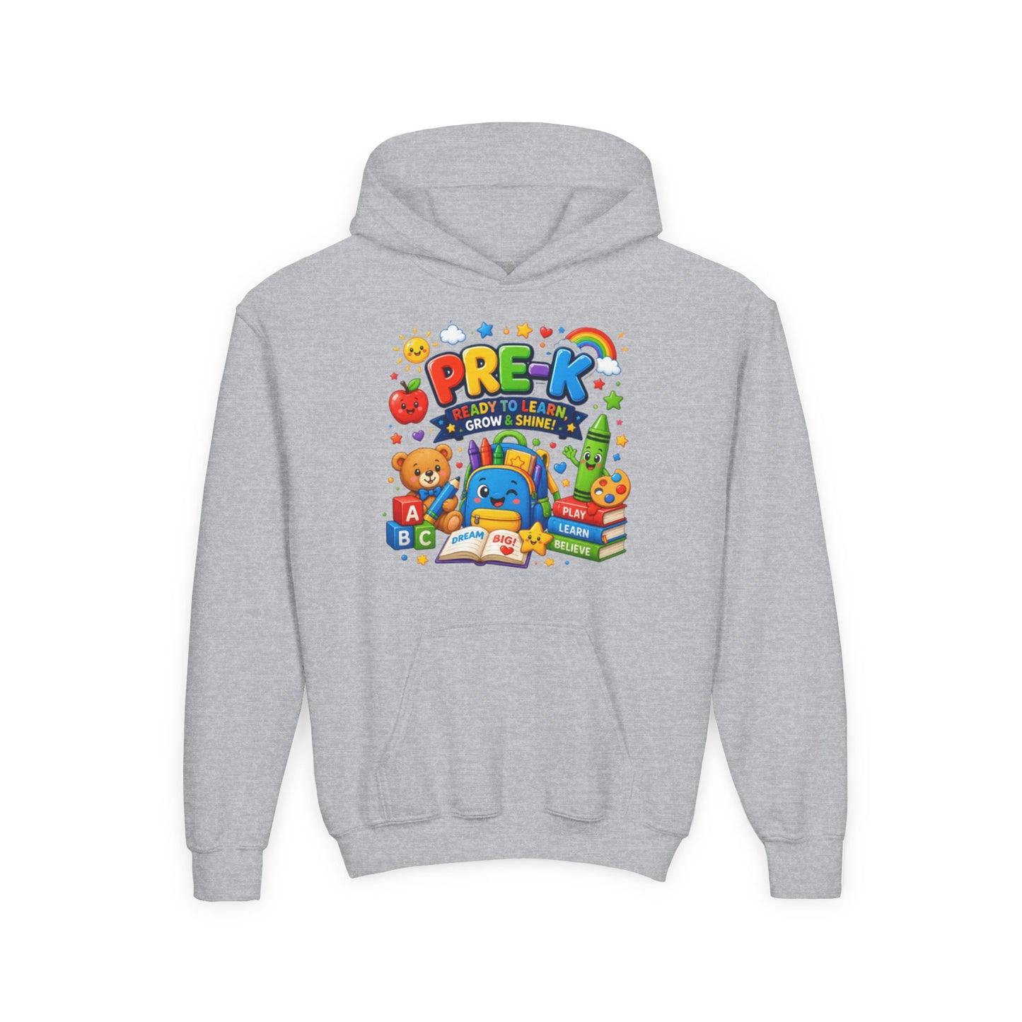 Pre-K Ready to Learn Youth Hoodie – Cute Back-to-School Preschool Sweatshirt