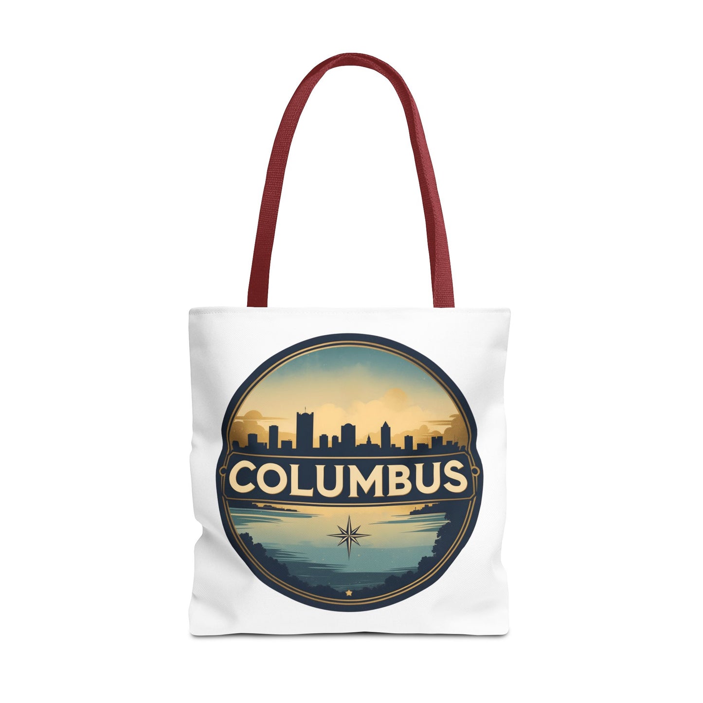Columbus Skyline Tote Bag — Retro Cityscape Canvas Tote