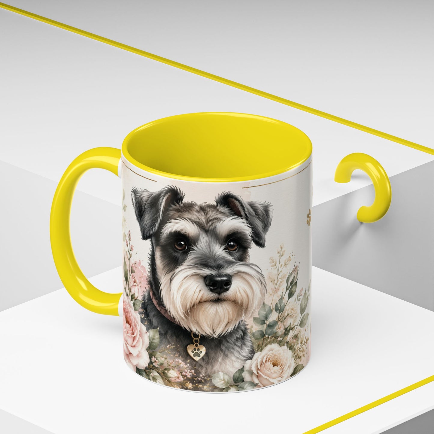 Miniature Schnauzer Coffee Mug - "Life Is Better With a Miniature Schnauzer" Accent Mug (11/15oz)