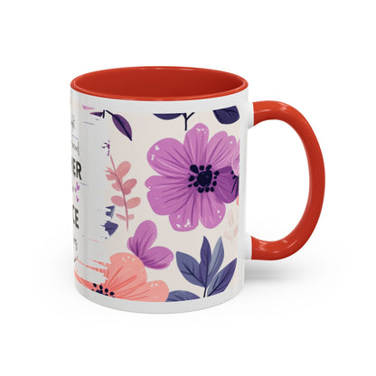Mother Peace Floral Coffee Mug — "A quiet light, a guiding hand..." Memorial Tribute Mug