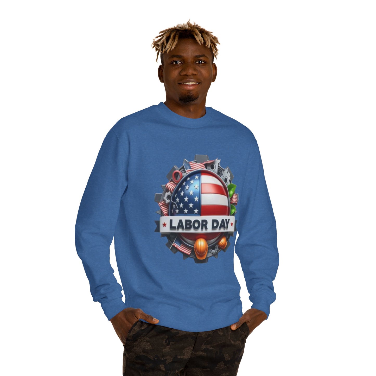 Labor Day Crewneck Sweatshirt – American Flag & Tools Workwear