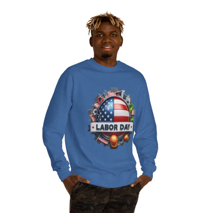 Labor Day Crewneck Sweatshirt – American Flag & Tools Workwear