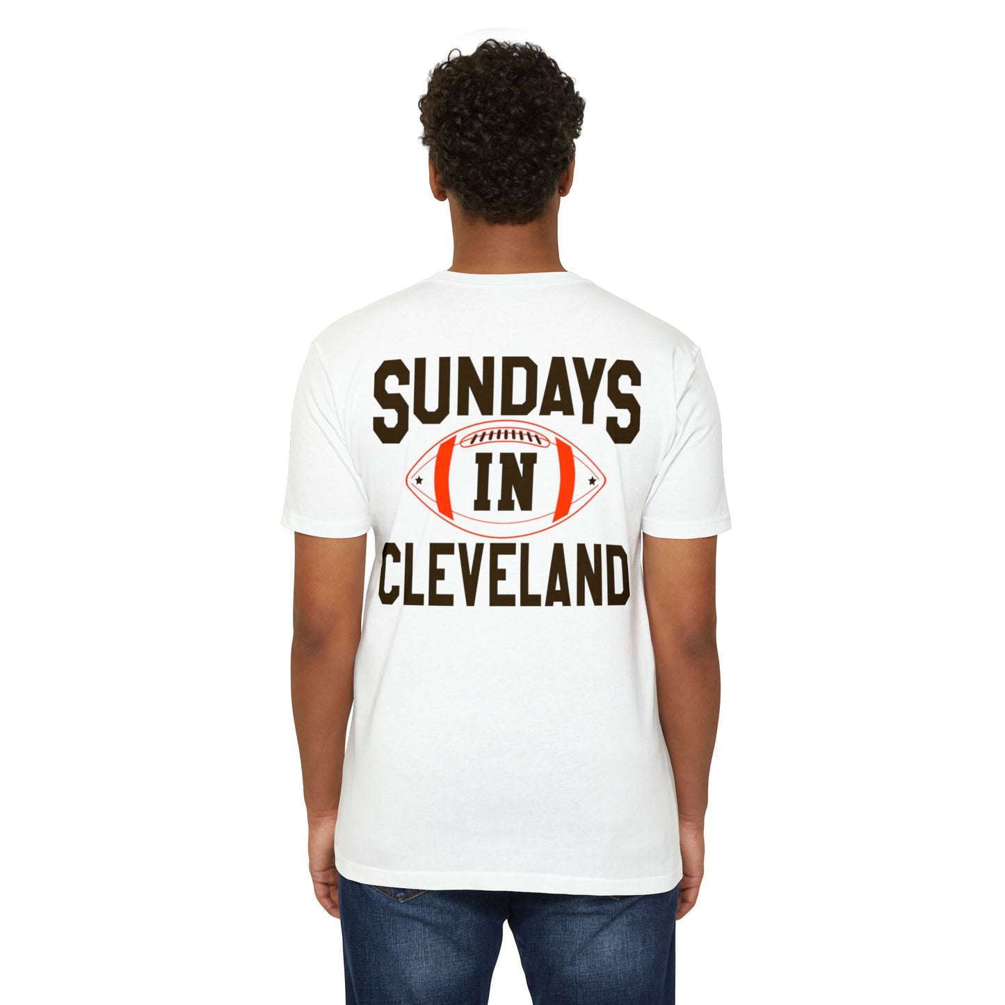 Sundays in Cleveland Football T-Shirt