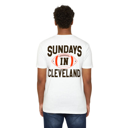 Sundays in Cleveland Football T-Shirt