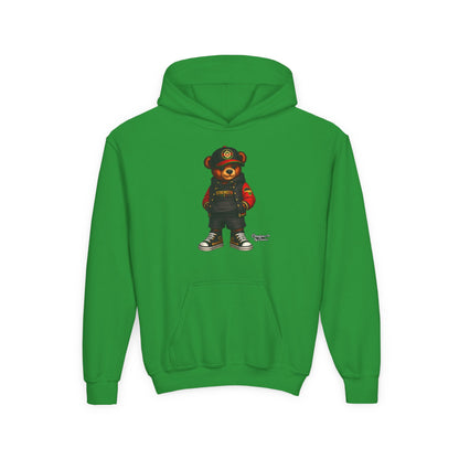 Youth Bear Hoodie – Streetwear Teddy Graphic Pullover for Kids