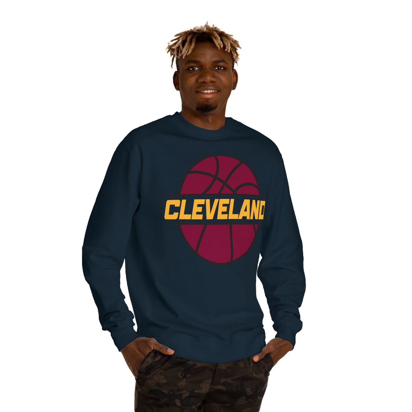 Cleveland Basketball Crewneck Sweatshirt — Retro Hoop Logo