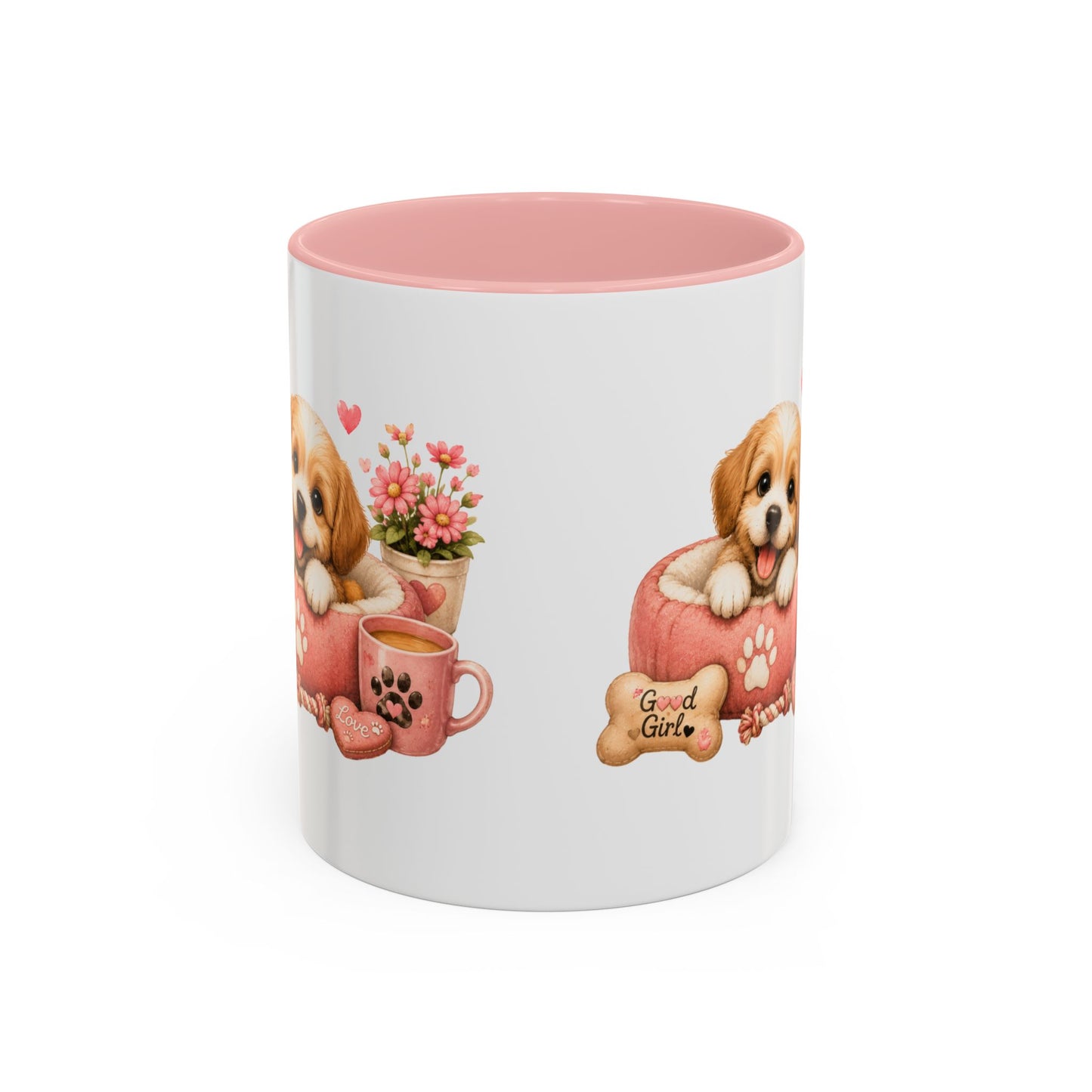 Cute Puppy Coffee Mug — Adorable 'Good Girl' Dog Design, Accent 11/15oz