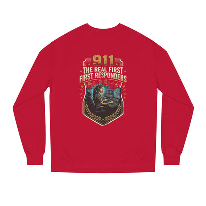 911 Dispatcher Crewneck Sweatshirt — “The Real First Responders” Tribute