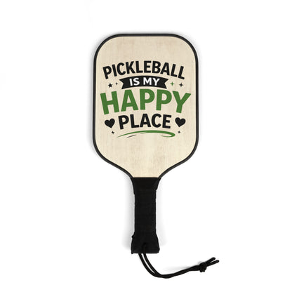 Pickleball Paddle Set — “Pickleball Is My Happy Place” Paddle & Balls Kit