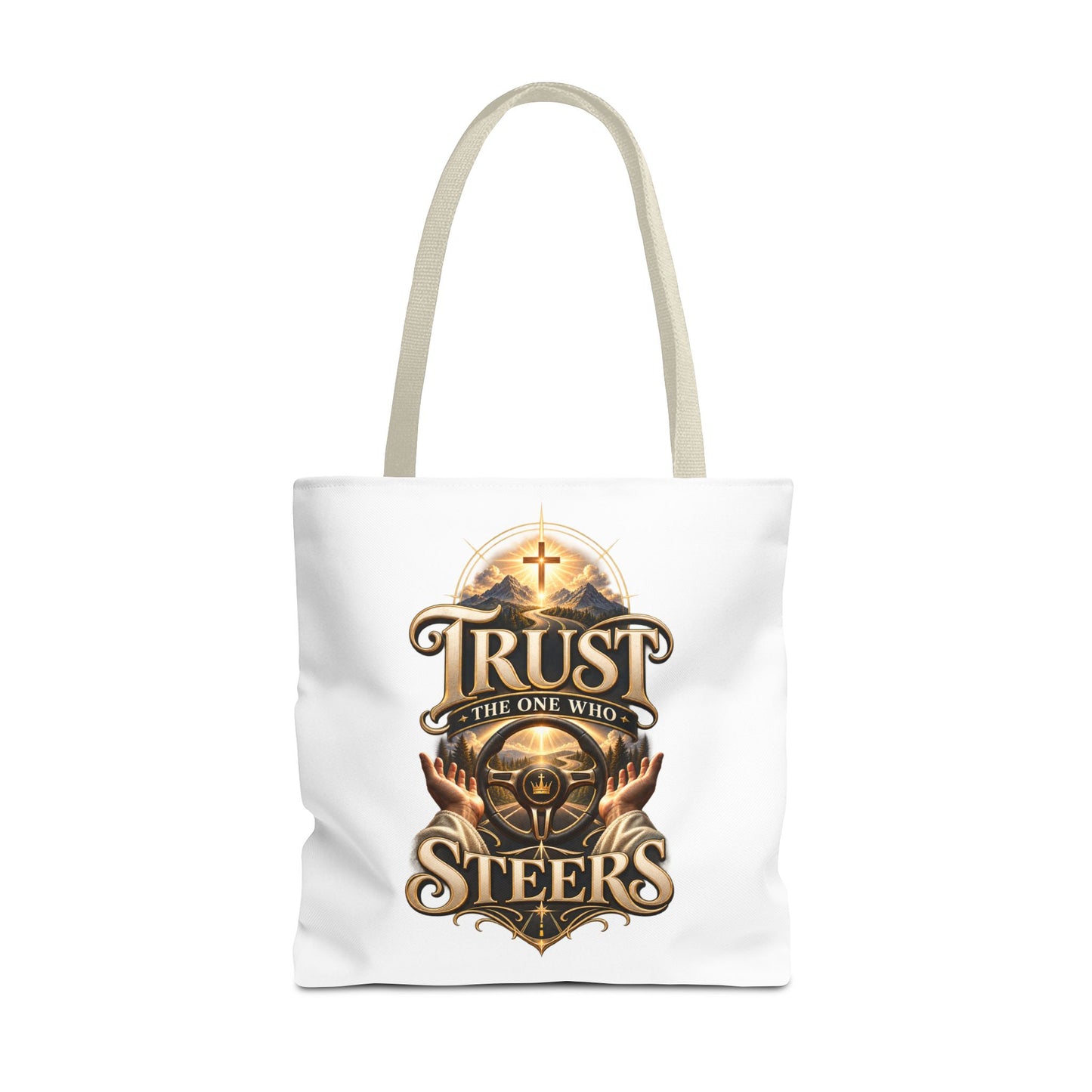 Christian 'Trust the One Who Steers' Tote Bag