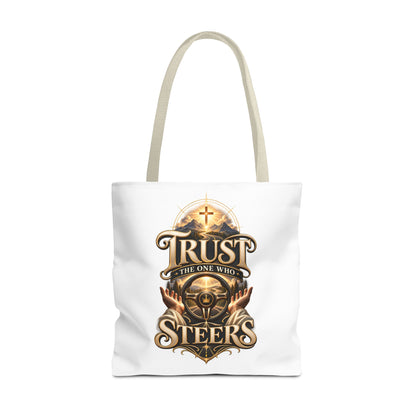 Christian 'Trust the One Who Steers' Tote Bag