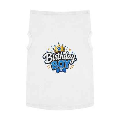 Birthday Boy Pet Tank Top — Cute Crown & Paw Design