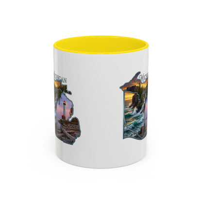 Michigan Lighthouse Coffee Mug — Scenic Great Lakes Accent Mug (11/15oz)
