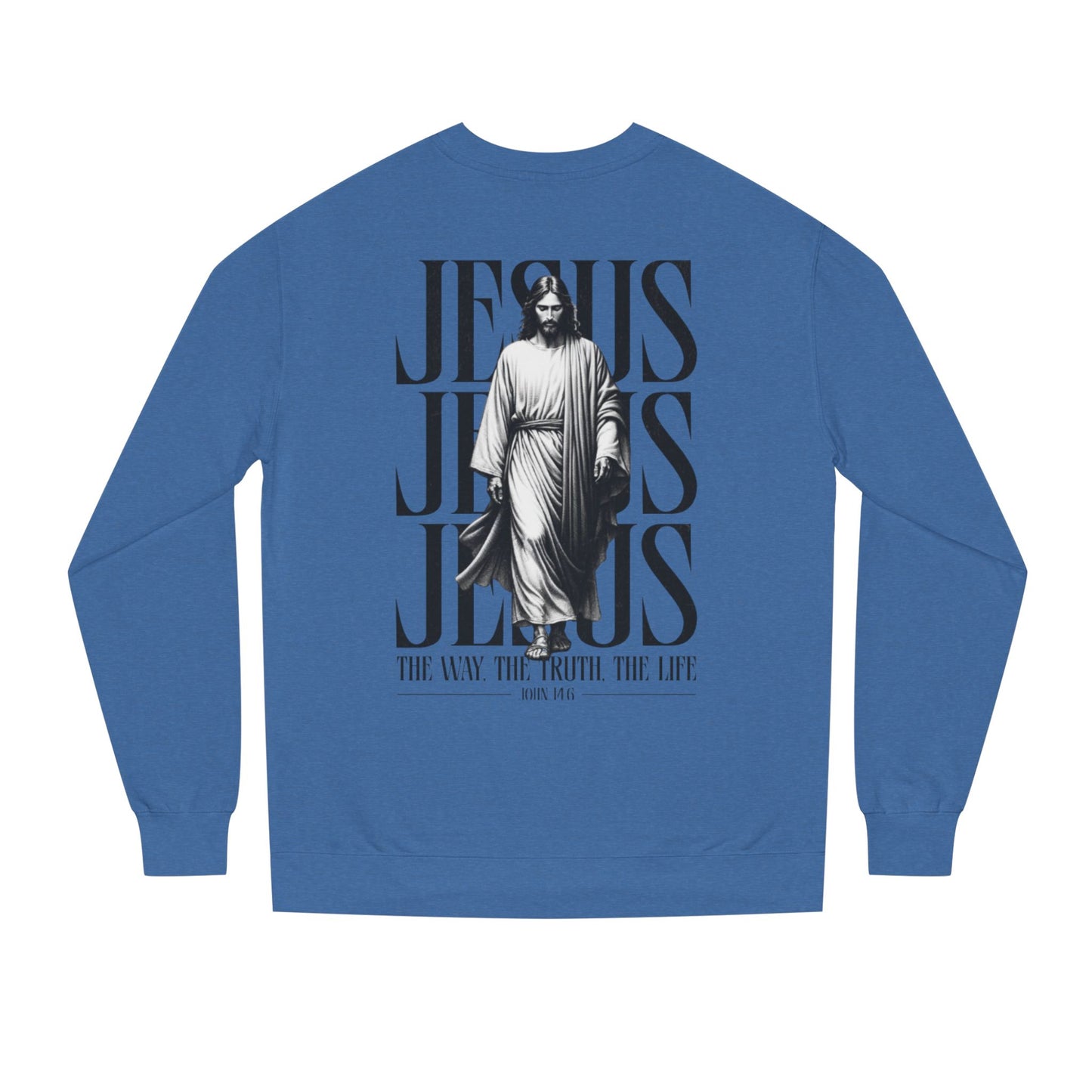 Jesus Graphic Sweatshirt — 'The Way The Truth The Life' Christian Crewneck