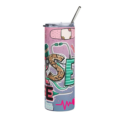 Nurse Life 20oz Stainless Steel Tumbler — Pink Medical Gifts for Nurses