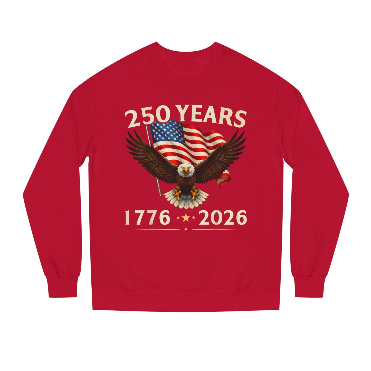250 Years 1776–2026 Eagle Flag Crewneck Sweatshirt