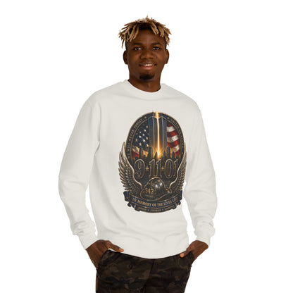 9/11 Memorial Crewneck Sweatshirt — Tribute to Fallen Heroes
