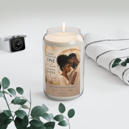 Soy Scented Candle 13.75oz — "I Have Found the One Whom My Soul Loves" Romantic Gift