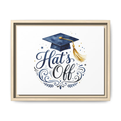 Graduation Canvas Print - "Hat's Off" Framed Matte Art