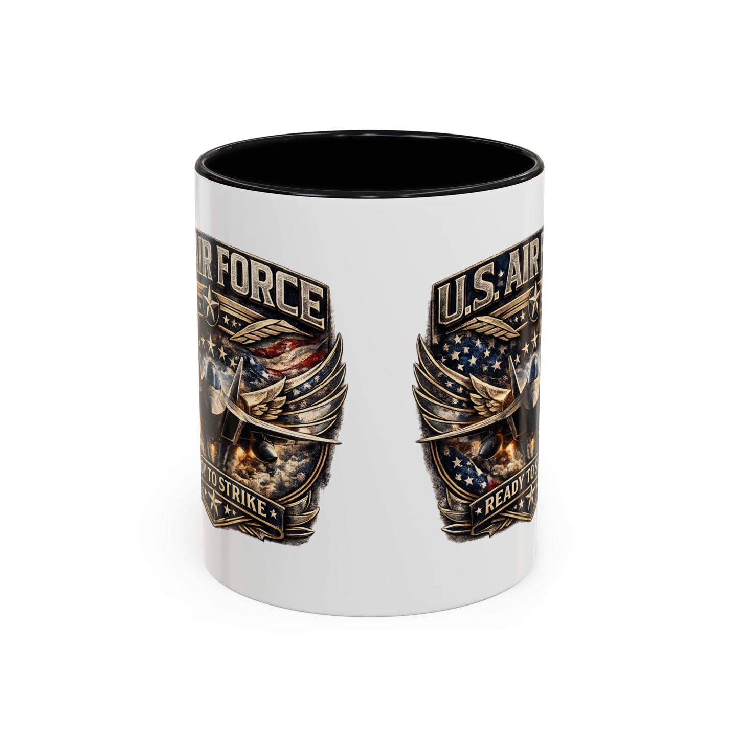 U.S. Air Force Accent Coffee Mug — "Ready to Strike" Military Aviation Gift