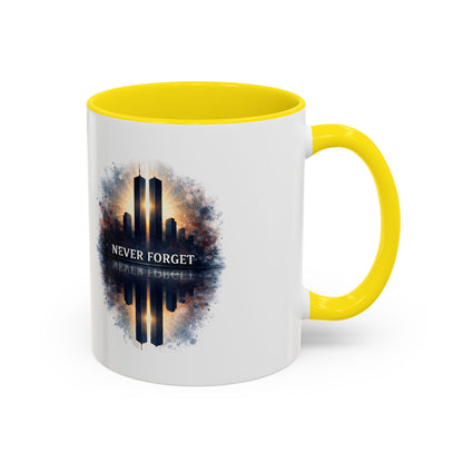 Never Forget 9/11 Memorial Accent Coffee Mug (11/15oz)