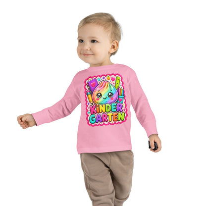 KinderGarten Cute Rainbow Character Toddler Long Sleeve Tee