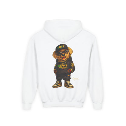 Youth Hoodie — Cool Bear 'Boss' Streetwear Design
