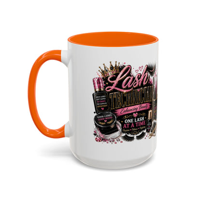 Lash Technician Coffee Mug — "Lash Technician: One Lash at a Time" Accent Mug