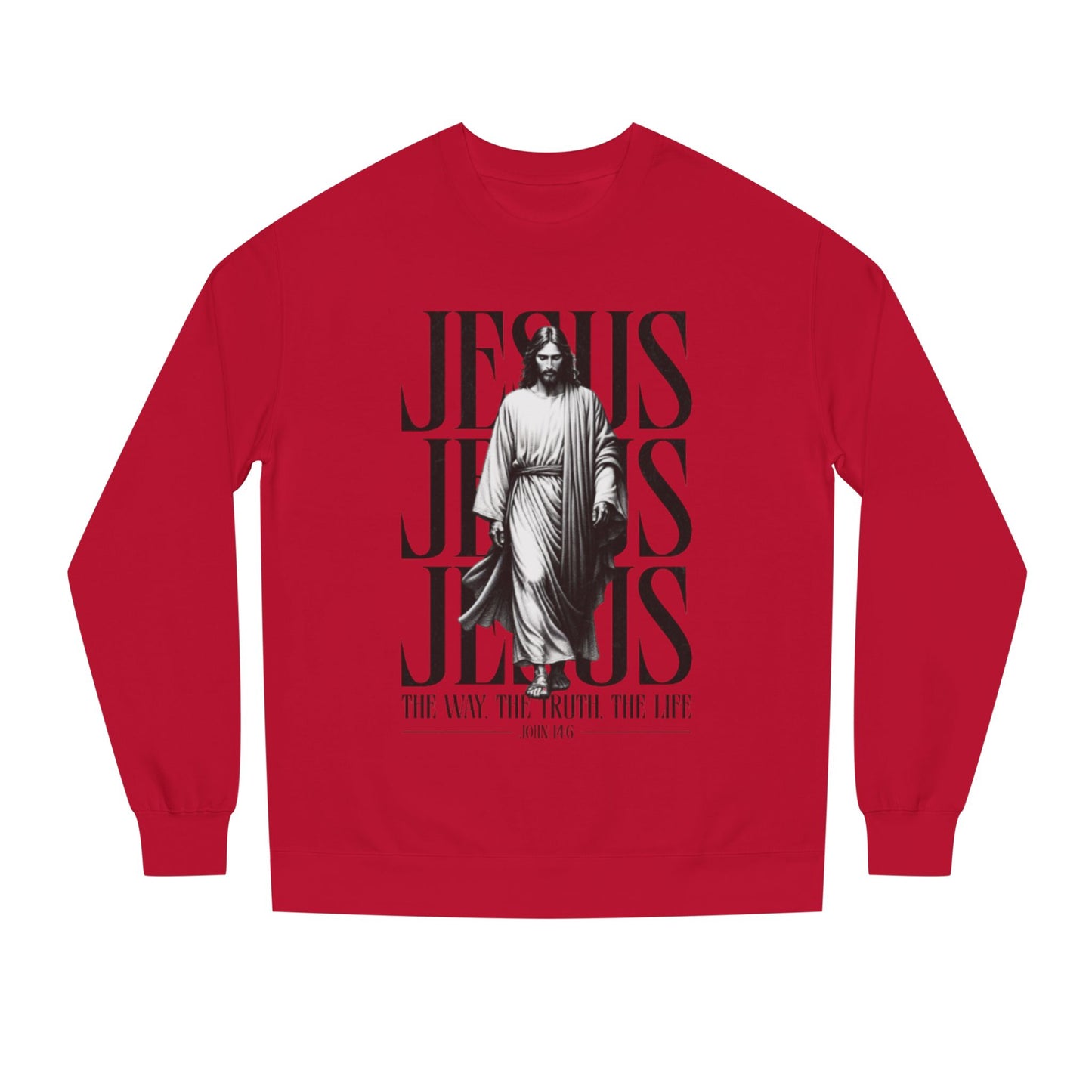 Jesus Crewneck Sweatshirt – The Way The Truth The Life Graphic