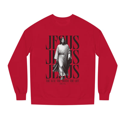 Jesus Crewneck Sweatshirt – The Way The Truth The Life Graphic