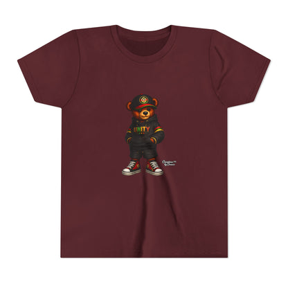 Youth T‑Shirt — Cool Bear Graphic Tee with 'UNITY' Hoodie Design